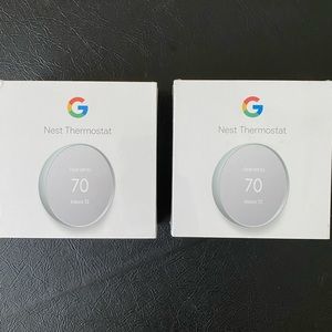 Two Brand new, Google Nest - Smart Thermostat for Home - Wifi Thermostat - Fog